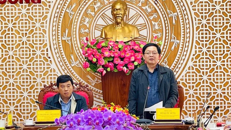 Phó Thủ tướng Hồ Quốc Dũng phát biểu chỉ đạo tại buổi làm việc. Ảnh: Lê Sơn