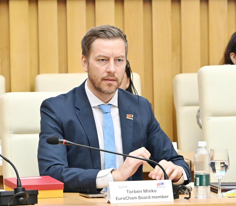 Ông Torben Minko - đại diện EuroCham đánh giá cao những nỗ lực của Chính phủ Việt Nam trong cải thiện môi trường kinh doanh, triển khai các cam kết hội nhập...