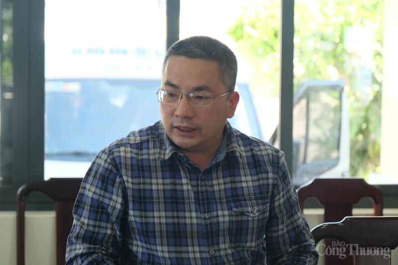 Ông Nguyễn Mạnh Hà, Phó Chánh văn phòng - Văn phòng thường trực Phòng chống thiên tai và tìm kiếm cứu nạn Bộ Công Thương phát biểu tại buổi làm việc. Ảnh: Lê Sơn