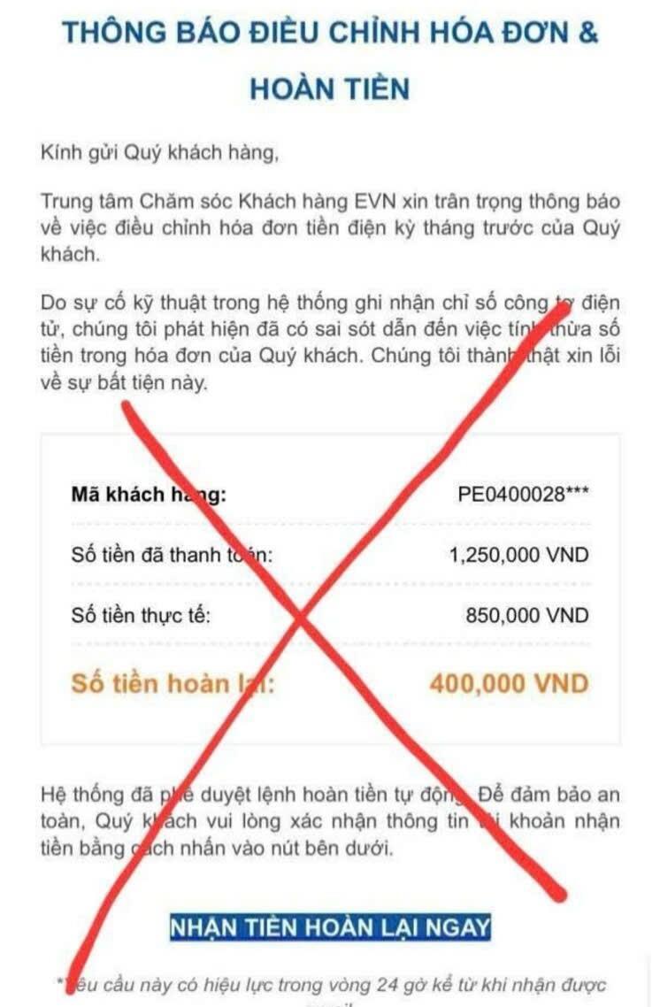 Một số chiêu trò lừa đảo, mạo danh ngành điện lực. Ảnh: ĐVCC