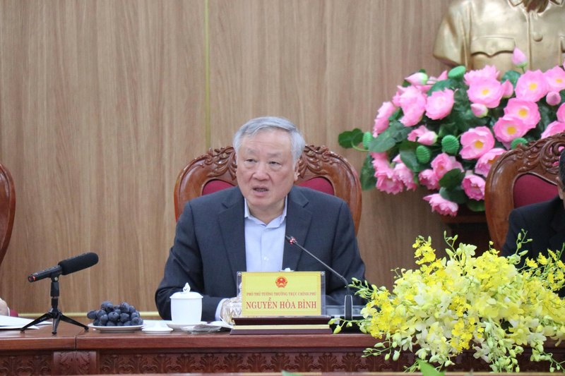 Phó Thủ tướng cho rằng, việc thực hiện Đề án Trung tâm lọc hóa dầu và năng lượng Quốc gia là cơ hội lớn cho Quảng Ngãi. Ảnh: Nguyễn Dương