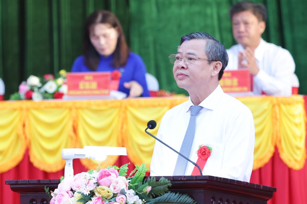 Ông Trương Cảnh Tuyên - Chủ tịch UBND TP Cần Thơ - phát biểu tại buổi lễ. Ảnh: Tạ Quang