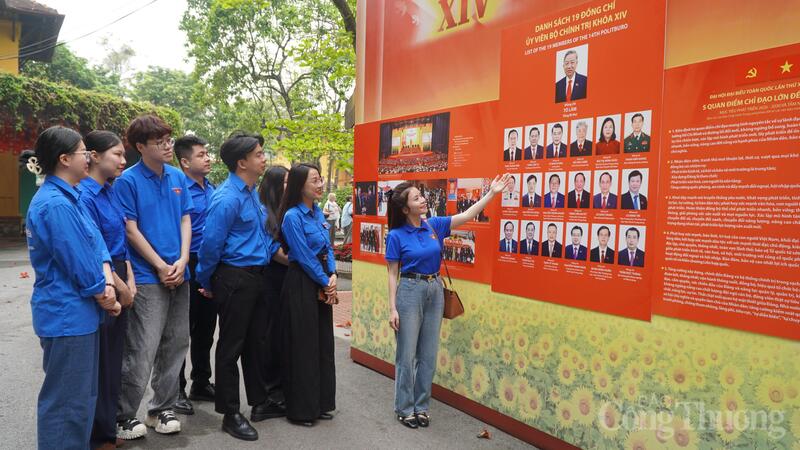 Đồng chí Lê Thị Thanh Huyền (trên cùng) và đoàn viên thanh niên Báo Công Thương tại buổi sinh hoạt chuyên đề hướng về sự kiện Tháng Thanh niên và Ngày bầu cử Đại biểu Quốc hội khoá XVI và Đại biểu Hội đồng nhân dân các cấp nhiệm kỳ 2026 - 2031.