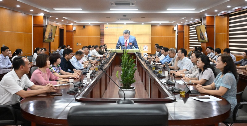 Hội nghị tại điểm cầu Bộ Công Thương. Ảnh: Nguyên Khánh