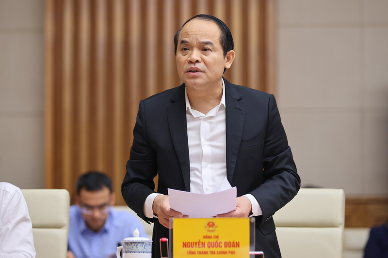 Tổng Thanh tra Chính phủ Nguyễn Quốc Đoàn phát biểu - Ảnh: VGP/Nhật Bắc