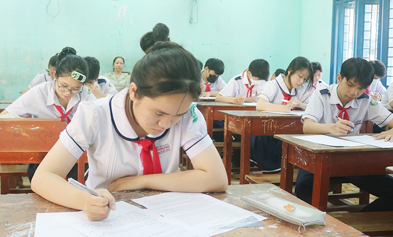 Công tác chuẩn bị cho kỳ thi tốt nghiệp THCS và THPT đang được chuẩn bị kỹ càng. Ảnh: Trịnh Phương