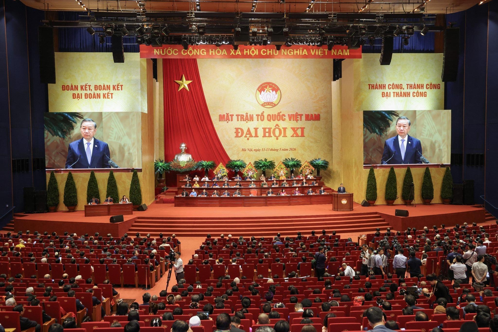 Đại hội đại biểu toàn quốc Mặt trận Tổ quốc Việt Nam lần thứ XI nhiệm kỳ 2026 - 2031. Ảnh: Mặt trận Tổ quốc Việt Nam