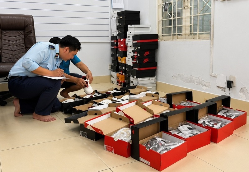 TP. Hồ Chí Minh: Liên tiếp ‘đột kích’ phát hiện kho hàng quần áo, giày dép giả - 1