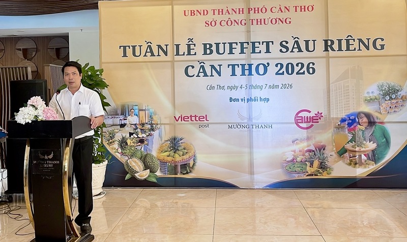 Ông Hà Vũ Sơn – Giám đốc Sở Công Thương TP. Cần Thơ, phát biểu tại buổi lễ. Ảnh: Văn Dương