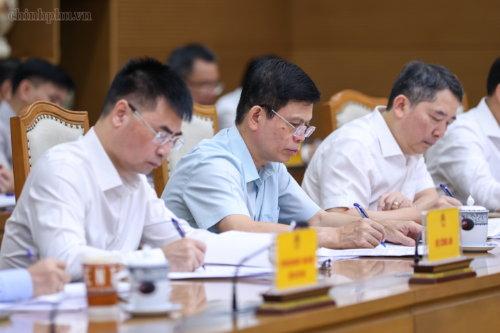 Các đại biểu tham dự cuộc làm việc - Ảnh: chinhphu.vn/Nhật Bắc