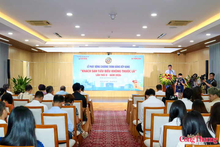 Bảng xếp hạng “Khách sạn tiêu biểu không thuốc lá” lần thứ II năm 2026 chính thức được phát động, hướng tới xây dựng môi trường lưu trú xanh, an toàn, văn minh và thân thiện với sức khỏe cộng đồng.